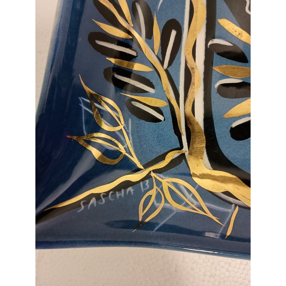 VTG Sascha Brastoff Decorative Plate Ceramic Art Pottery Mid Century Modern - Picture 2 of 8